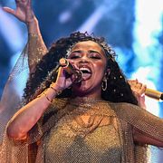 Cimberly uppträder med bidraget ”Eternity” under fredagens publikgenrep inför finalen i Melodifestivalen 2026 i Strawberry Arena.