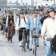 Cykelpendlare i Stockholm, illustrationsbild.