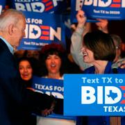 Joe Biden och Amy Klobuchar.