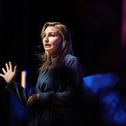 Partiordförande Ebba Busch (KD) talar under Kristdemokraternas KD-dagar på Elmia i Jönköping.