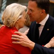 Mark Rutte med EU-kommissionens ordförande Ursula von der Leyen.