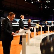 Partiledarna uppradade under en debatt i Agenda.