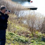 Polisens tekniker vid platsen