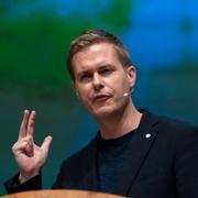 Gustav Fridolin på Miljöpartiets kongress 2019.