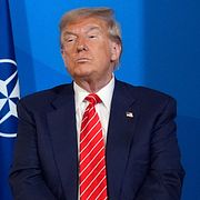 Natochefen Mark Rutte och USA:s president Donald Trump på Natomötet i Nederländerna i juni förra året.
