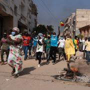 Demonstranter i Dakar.