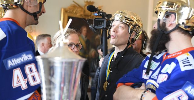 Växjö firar SM-guldet. Mikael Fritzon/TT / TT NYHETSBYRÅN