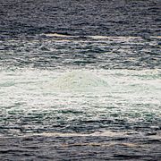 Gasläckan vid Nord Stream 2 utanför Bornholm. Bild från 29 september 2022.