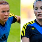 Jessica Samuelsson och Kosovare Asllani.