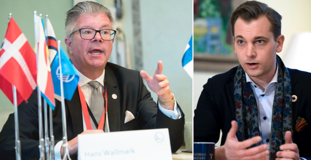 Hans Wallmark (M) och Per Olsson Fridh (MP). TT
