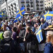 Motdemonstration mot afghanska ensamkommande som anordnades av Stå upp för Sverige. Arkivbild.