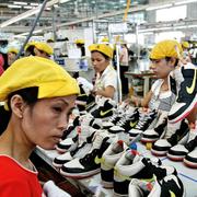 Nike-fabrik i Vietnam. 