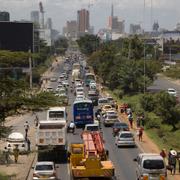 Trafikköer i Nairobi, 2022. 