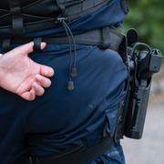 Polis på plats på Dalhem i Helsingborg vid en insats 2023. Arkivbild. 