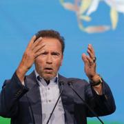 Arkivbild: Arnold Schwarzenegger på en klimatkonferens i Wien tidigare i somras. 