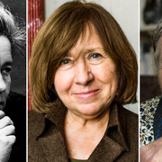 Arkivbilder: Selma Lagerlöf, Doris Lessing, Svetlana Aleksijevitj.