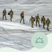 Danska soldater anländer till Grönland.