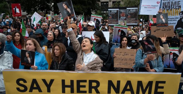 Protest mot den iranska regimen i Washington Cliff Owen / AP
