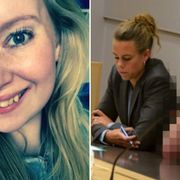 Ida Johansson till väster. 19-åringen och hans advokat till höger.