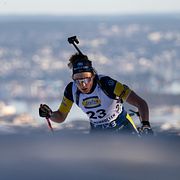 Hanna Öberg under ett lopp den 19 mars.