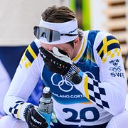 Calle Halfvarsson efter femmilen. 