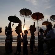En religiös ceremoni på Bali i dag.