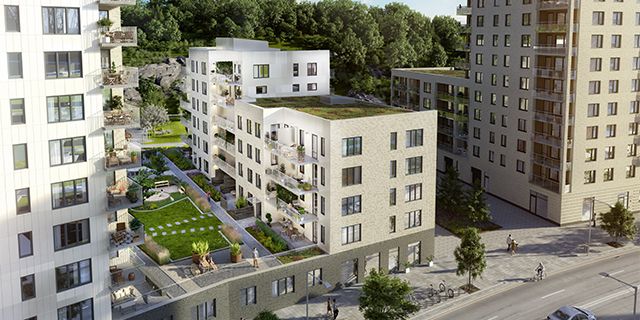 Du tar dig enkelt in till centrala Stockholm från Älvsjöstaden. 