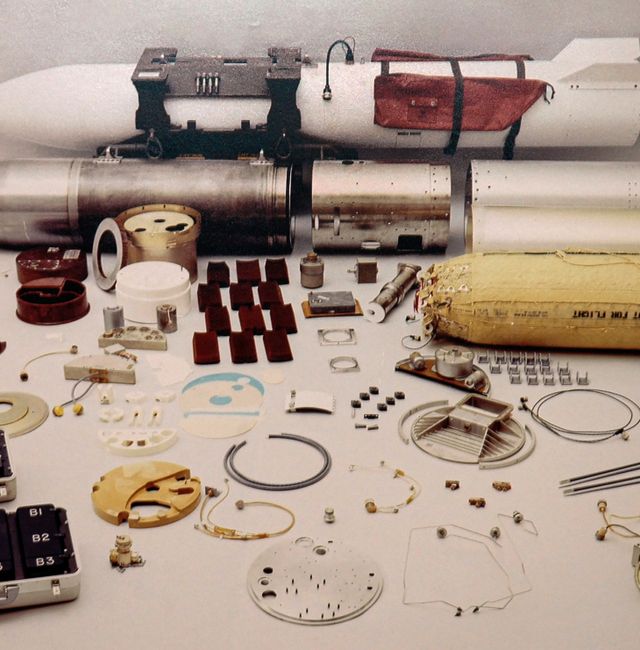 In an undated image provided by the Department of Defense, some components of the B83, which can explode with a force 80 times greater than the Hiroshima bomb. The Biden administration has called for the retirement of the B83 superweapon, but nuclear experts say its most destructive parts will live on indefinitely in one form or another. DEPARTMENT OF DEFENSE / NYT