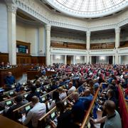 Ukrainska parlamentsbyggnaden i Kyiv.