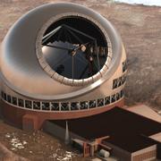Illustration av det planerade ”Thirty Meter Telescope”.
