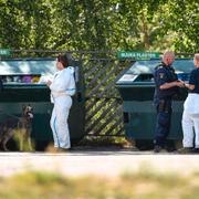 Platsen har undersökts av polisens tekniker.