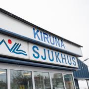 KIRUNA 20250422
Kiruna sjukhus i gamla centrum. 
Foto: Christine Olsson / TT / Kod 10430