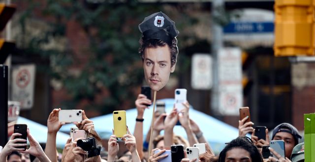 Harry Styles-fans, arkivbild.  Evan Agostini / AP
