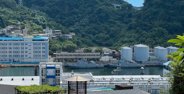 Taiwanesiska stridsfartyg i hamnen. Johnson Lai / AP
