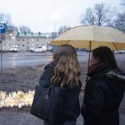 Minnesplats vid skolan i Vanta.