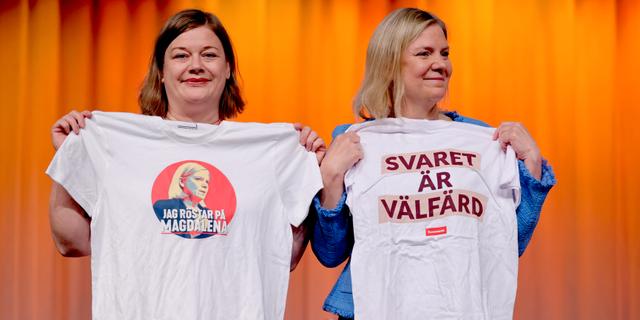 Kommunals ordförande Malin Ragnegård, här med S-ledaren Magdalena Andersson. Adam Ihse/TT