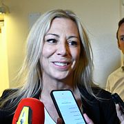 Linda Lindberg (SD), gruppledare när talman Andreas Norlén bjuder in till ett möte om kvittningssystemet.