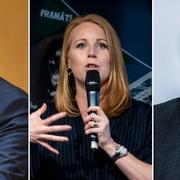 Jonas Sjöstedt, Annie Lööf och Jimmie Åkesson. 