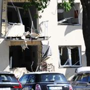 Explosionen orsakade stora skador på fastigheten. 
