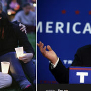 Sörjande efter skjutningen/Trump