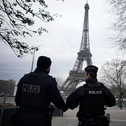 Arkivbild. Polis i Paris. 