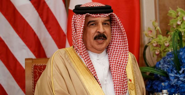 Arkivbild: Bahrains kung Hamad bin Isa Al Khalifa.  Evan Vucci / TT NYHETSBYRÅN