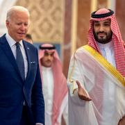 Joe Biden och den saudiske kronprinsen Mohammed bin Salman.