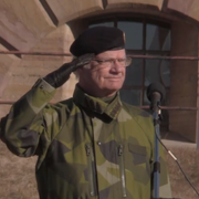 Kung Carl XVI Gustaf under ceremonin.