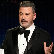 Presidentparet Trump och Jimmy Kimmel.