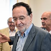 Panagiotis Lafazanis som väntas få ta över försöken att bilda regering.