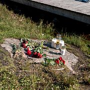 Blommor vid badplatsen.