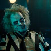 Michael Keaton som demonen Bettelgeuse i "Beetlejuice Beetlejuice."