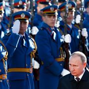 Ryske presidenten Vladimir Putin under ett besök i Serbien i veckan. 