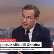 Ulf Kristersson (M) i SVT:s Morgonstudion.